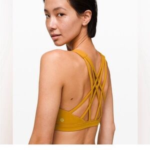 lululemon Yellow High Neck Sports Bra